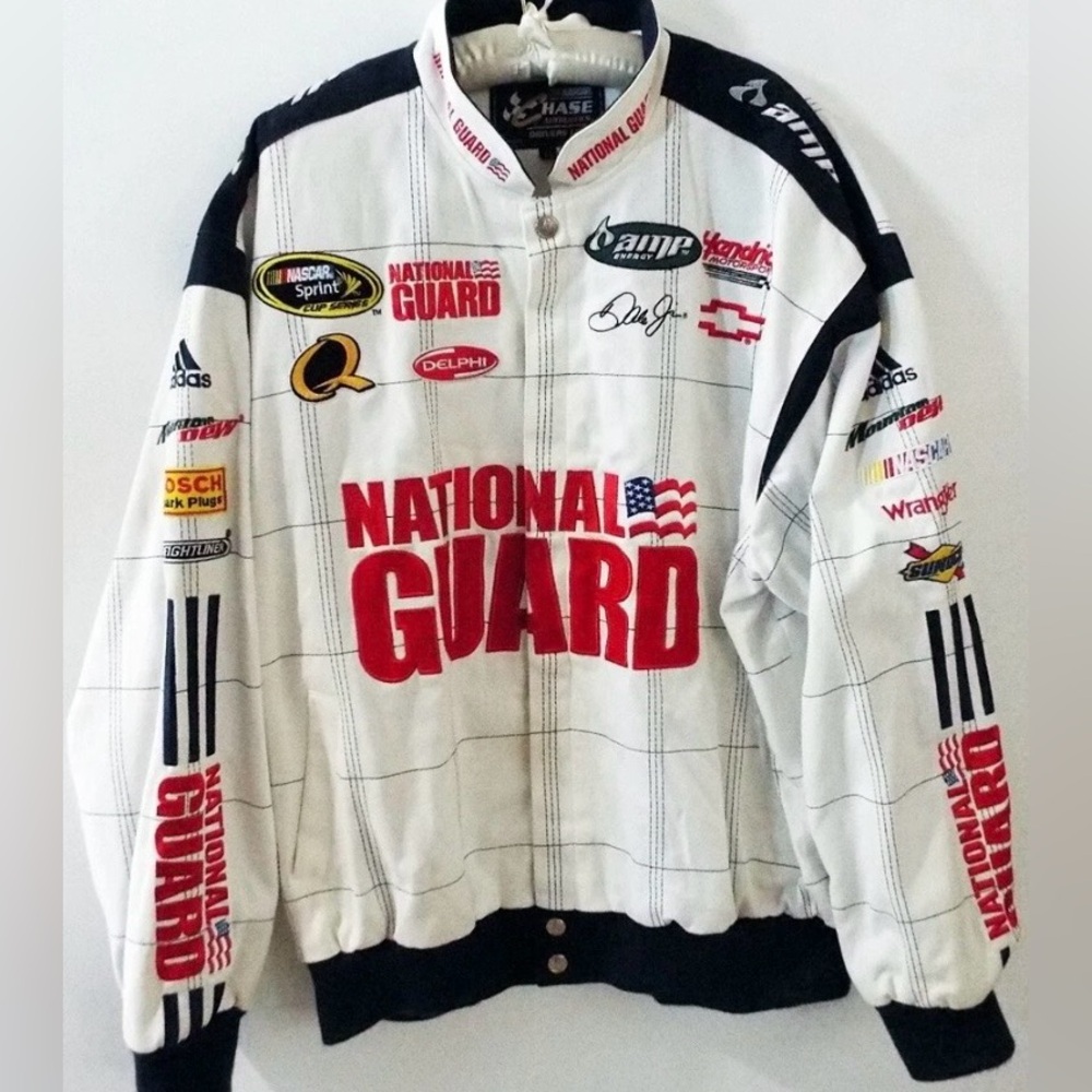 VINTAGE 1990's - NEW
DALE EARNHARDT JR. NATIONAL GUARD AMP 
NASCAR RACING JACKET